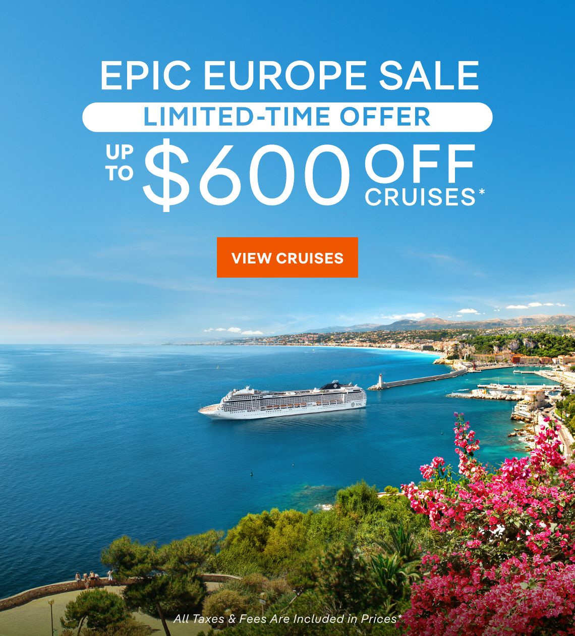 Epic Europe Sale – Limited-Time Offer – Up to $600 Off Cruises* – Click to View Cruises & Book Now