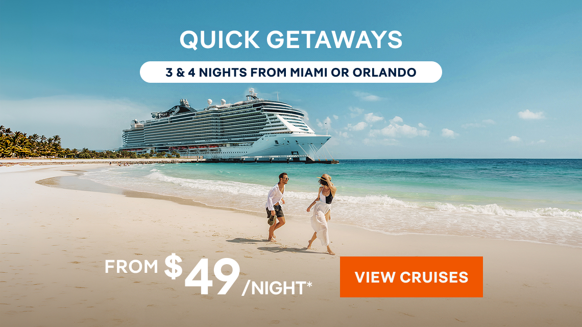 3 & 4 Nights From Miami or Orlando - View Cruises